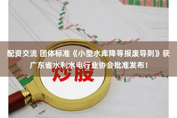 配资交流 团体标准《小型水库降等报废导则》获广东省水利水电行业协会批准发布！
